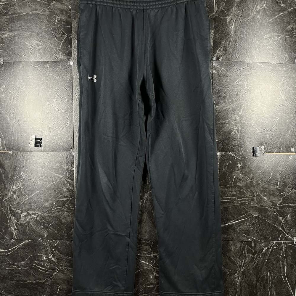 Under Armour Men's Black Hem Sweatpants Medium -Flaws